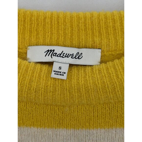 Madewell Oversized Sweater Women Size S Colorblock Casual Retro Academia Lagom - Picture 5 of 8